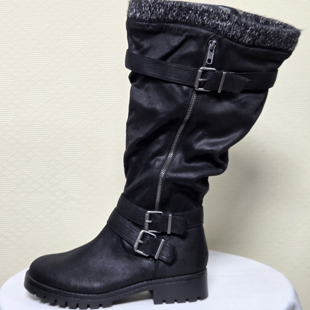 NWT Torrid Buckle Sweater Knee Boot Size-8WW - Picture 4 of 16